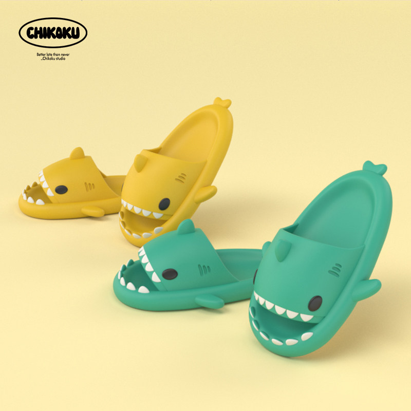 Chikoku Korean children's slippers summer boys indoor family of three parent-child home anti-slip sandals and slippers women