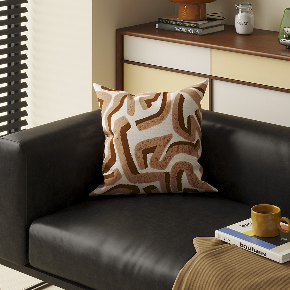 French retro Maillard pillow, simple and light luxury, living room sofa pillow case, bedroom bed, bay window cushion, pillow