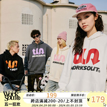 WORKOUT (WKST) Collision Color Sparkling Print LOGO Tandem Hat Guard Clothes Loose Trend Street Lovers Hat