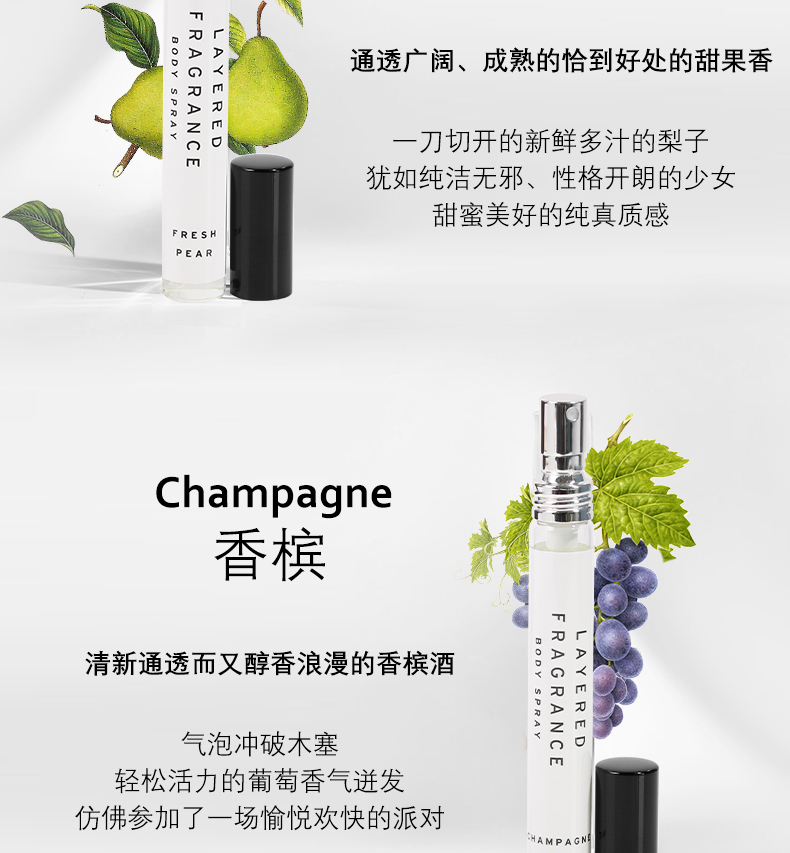 Nhật Bản layeredfragrance nhập khẩu tươi và thơm mùi hoa dại ống thử nghiệm nước hoa quả lê tươi hỗn hợp bí ẩn - Nước hoa nước hoa creed