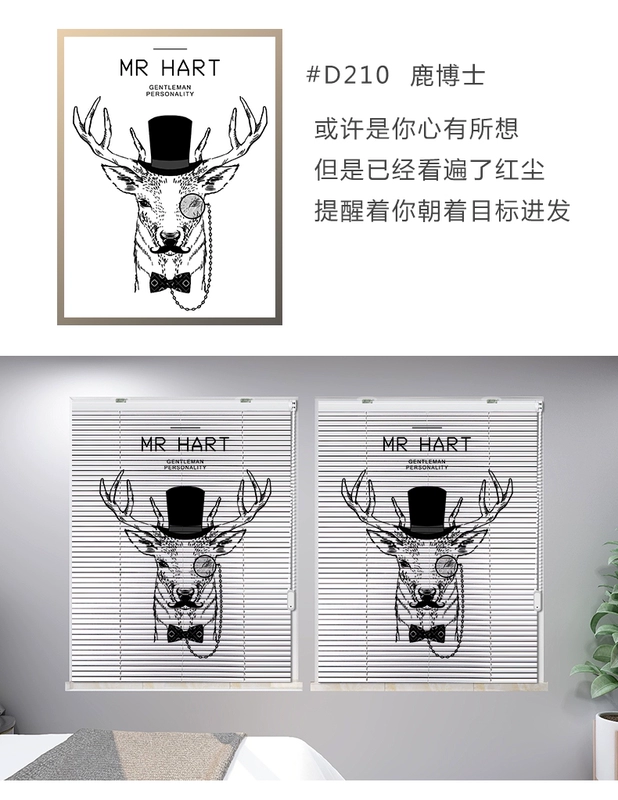 In rèm nhôm hợp kim in rèm gió màn chắn sáng nâng màn trập phòng tắm nhà bếp không thấm nước có thể được đục lỗ - Phụ kiện rèm cửa