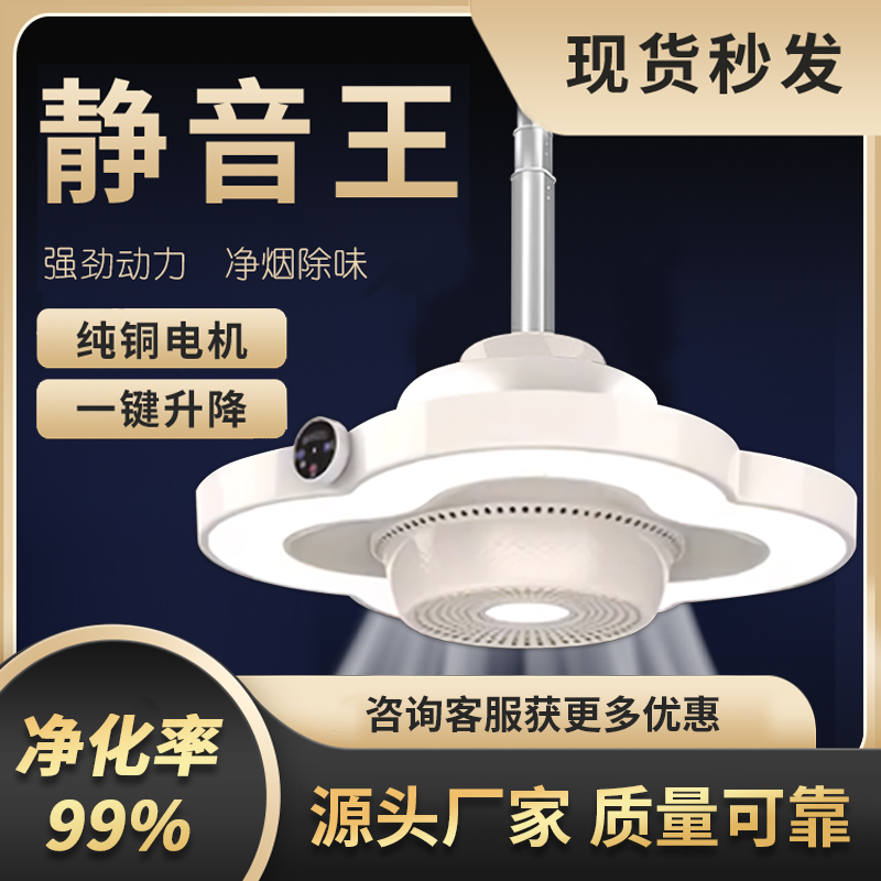 Chess-card room air purifier circulating purification remote control lifting mahjong smoking lamp domestic smoke exhaust smoke purifying machine-Taobao