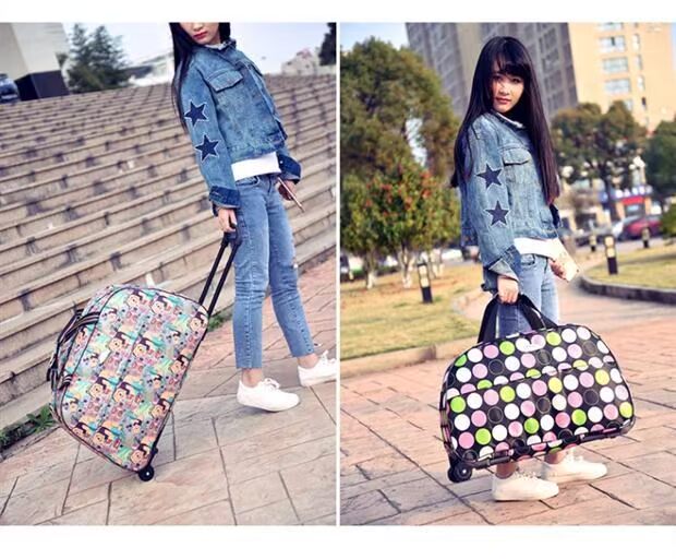 Túi lớn Túi du lịch 20 inch Túi lên máy bay Túi du lịch khoảng cách ngắn Túi xách tay kéo túi nữ - Túi du lịch túi xách du lịch nữ cỡ nhỏ