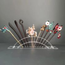 Hairpin plug-in display rack to store entangled flowers intangible cultural heritage velvet flower artifact finished product hand-made ancient style Hanfu head