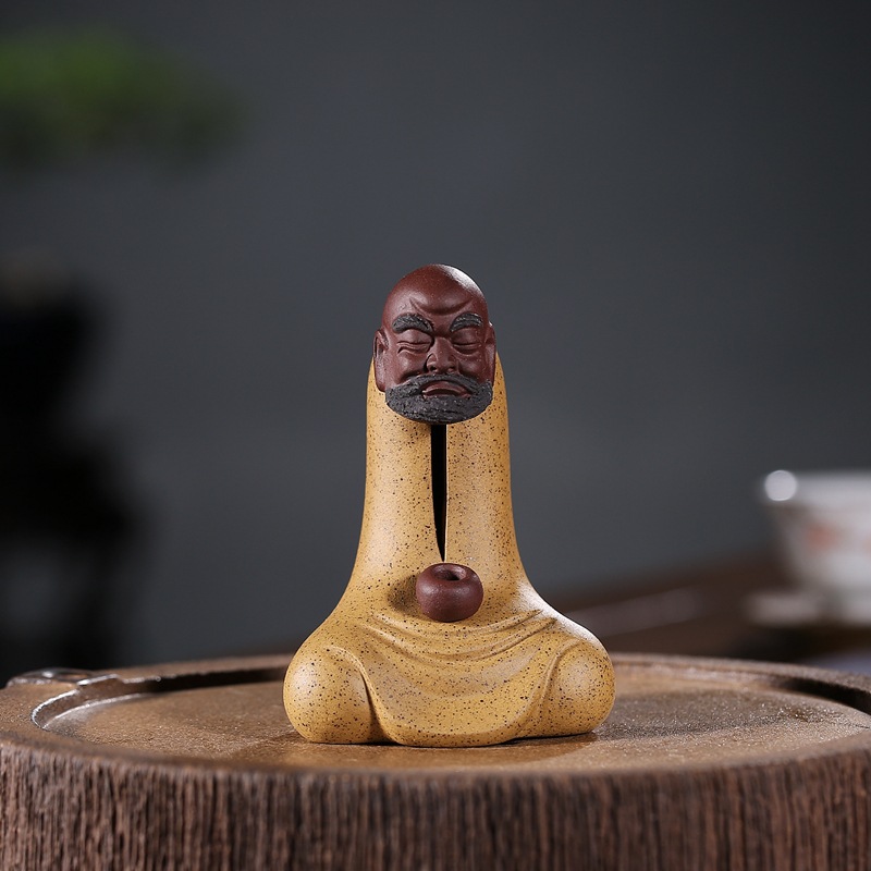 Lixing Original Mine Tea Darling Figure Tea Tray Purple Sand Epiphany Dharma Pendulum with hand-made section clay tea set