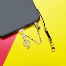 OpporoReno4 Pro anti - dust plug cord cord cord adolescent headphone mouth anti - loss rope cute jam charge hole cover