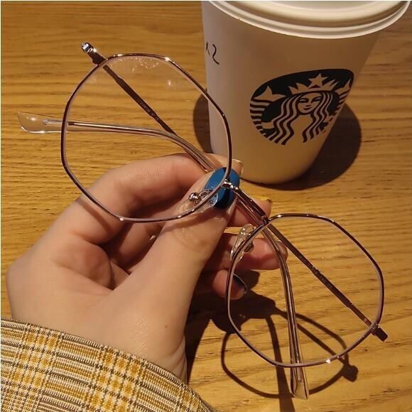 (Professional Students Myopia glasses) glasses female myopia glasses female Han version retro male polygon anise flat light