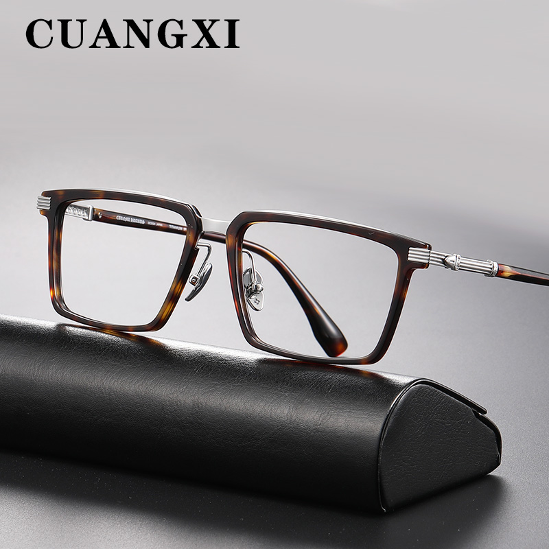 Plate Box Spectacle Frame Men's Large Face Business FULL FRAME FIT MYOPIA PURE TITANIUM HAWKSBILL Eye Frames 150mm-Taobao