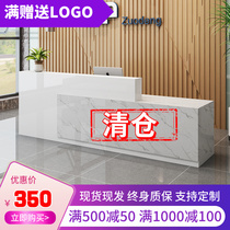  Cashier Bar counter Simple modern corner counter table Clothing barber shop Small beauty salon Front desk Reception desk