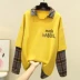 Áo len hai mảnh giả quần áo phụ nữ mùa xuân 2021 áo khoác mỏng kiểu mới hot style 2020 áo khoác mỏng mùa xuân và mùa thu - Áo len