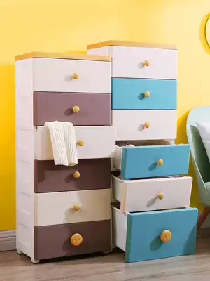 Baby storage cabinet finishing box drawer type storage cabinet baby wardrobe plastic children's toy snacks storage cabinet