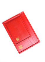 Wedding red wooden tray toast tea cup rectangular cup holder happy plate toast solid wood plate wedding supplies candy plate