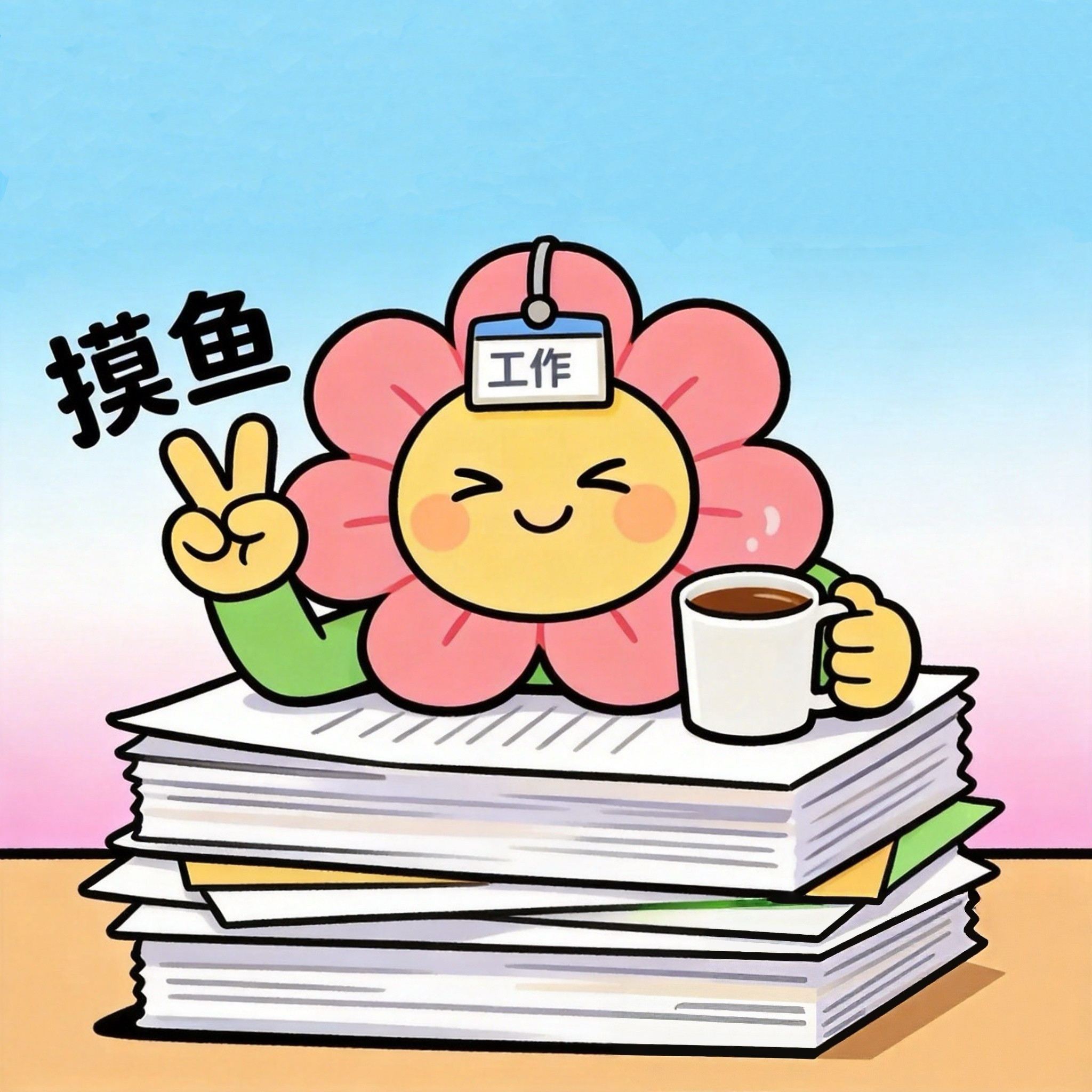 办公室摸鱼小花的LOGO