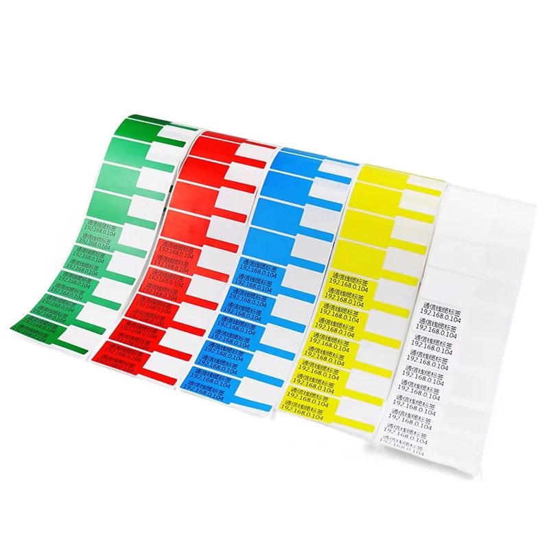 Jiangma Su7Su8 Communication Cable Labels Waterproof Colorful Handwritten Desktop P/ Knife/F Flag Type 02F Communication Room Network Cable Labels Self-Adhesive 05F Electrical Wire Power Cabinet Network Wiring