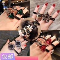 Floral headdress 2021 new premium head rope drill new good looking adult fashion foreign style leather rope Fry hair rubber band