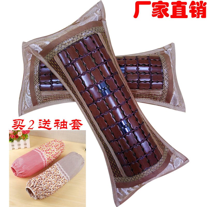 Mùa hè mạt chược gối cổ tử cung kẹo gối gối mát mẻ gối tre gối mùa hè mát mẻ gối cổ gối hai mặt - Gối gối cao su non cho người lớn