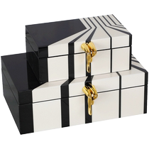 Modern piano paint jewelry photo frame tissue box tray light luxury home decoration villa model room jewelry box