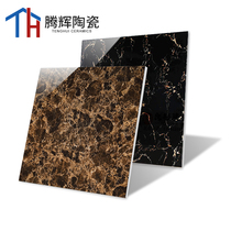 600×600 fully polished glazed tiles 800×800 lobby living room door stone black gold flower dark brown mesh wear-resistant floor tiles