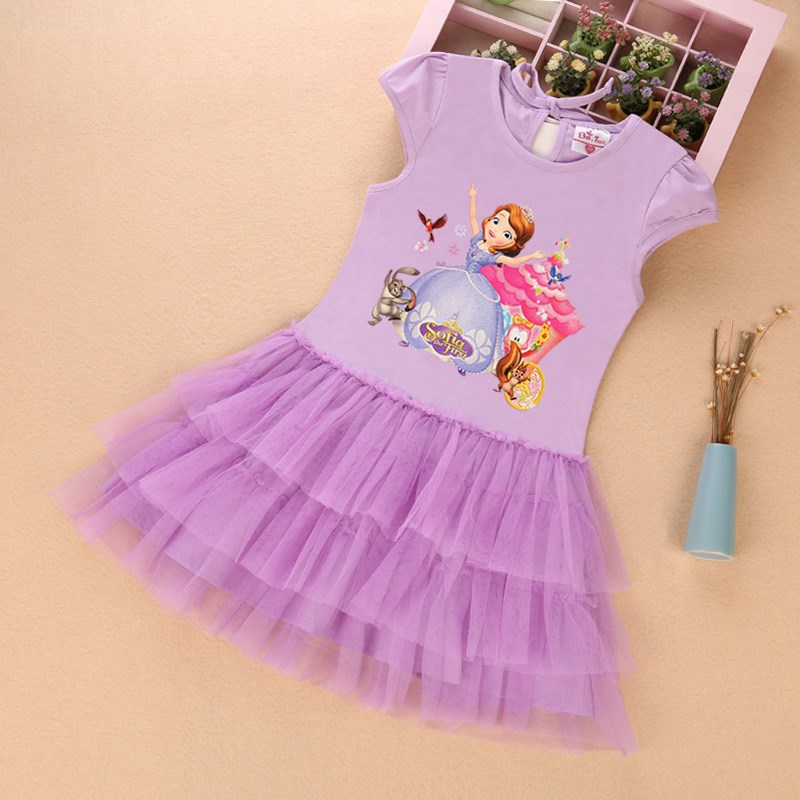 Trẻ em mặc váy trẻ em lãng mạn băng cô gái yêu váy công chúa cát Aisha bánh váy mùa hè váy ngắn tay áo - Khác bán quần áo trẻ em