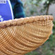 Bamboo dustpan, bamboo woven farmhouse bamboo basket, fruit basket, handmade bamboo sieve, retro smoked round dustpan, steamed bun basket