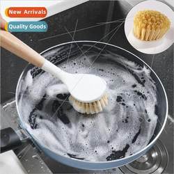 Pot Brush Stain Removal Long Handle Pot Scrubber Kitchen Bru