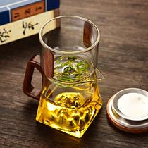 High temperature resistant glass lazy water man magnetic automatic tea brewer tea separation filter teapot glass bubble tea set Kung Fu tea set