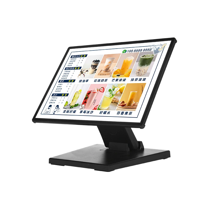 LED luminous platform card aluminum alloy border ultra -thin drawing light box custom drawing and pull replacement screen display card table table tamper milk tea coffee shop price meter table standing card adjustable base