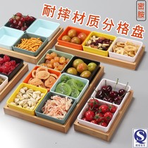 KTV fruit plate creative clear bar bar snack plate club fruit plate split hot pot four or six palace snack plate