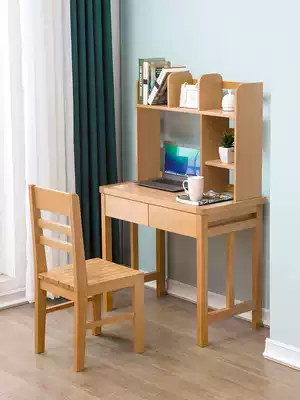 Beech Wood Primary School home simple work desk children's learning table desk solid wood desk chair set