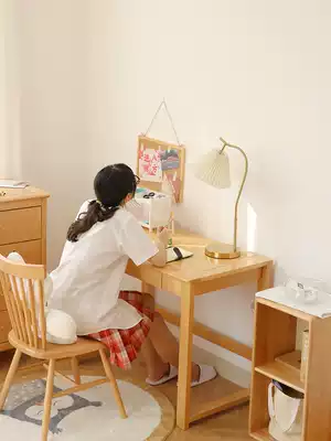Solid wood beech desk home student desk simple desktop computer desk simple desk office desk
