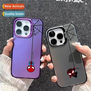 Q versi   small Spider-Man phe case Apple 15 color silver ca