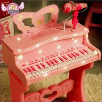 Childrens piano toy for beginners multifunctional electronic piano with microphone 3-6 years old baby early education educational girl 1