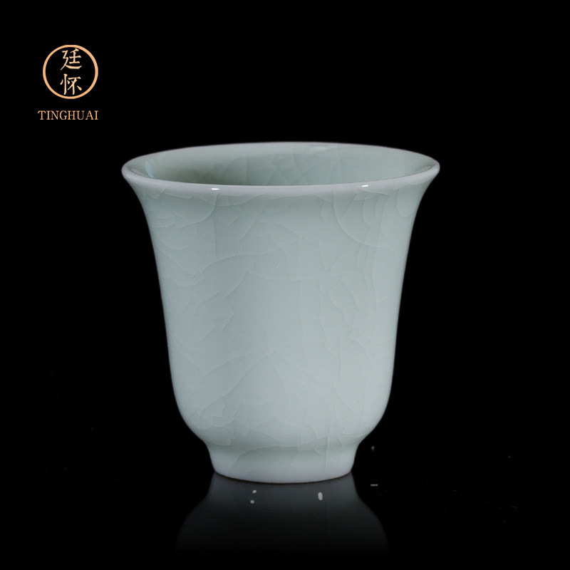 Li Ting Huairui porcelain Ru kiln official flagship store Gongfu tea furniture girl owner's cup of smell of smelled tea drinking cup ladies can be raised-Taobao