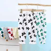 Childrens anti-mosquito pants in children Summer Snow spinning Flower Blossom Pants Woman Baby Thin comfort pants baby 90% pants