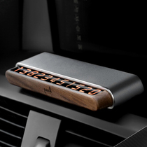 Solid wood on-board mobile license plate upscale temporary parking phone number plate mobile card car internal creative supplies Grand total