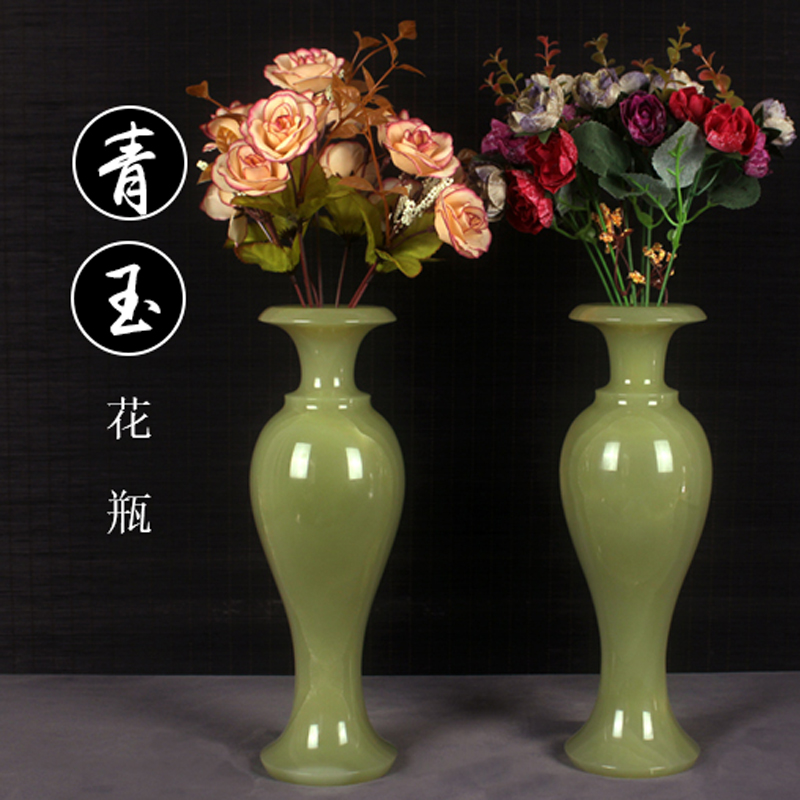 Natural Jade Vase Swing personality Living room Book room Xuanguan creative fashion minimalist Flower Arrangement Wine Cabinet Gift Jiayon