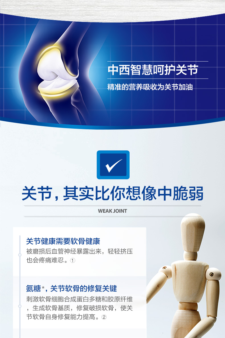 汤臣倍健 氨糖软骨素 3瓶*40粒 有效缓解关节疼痛 送VB2瓶 图5