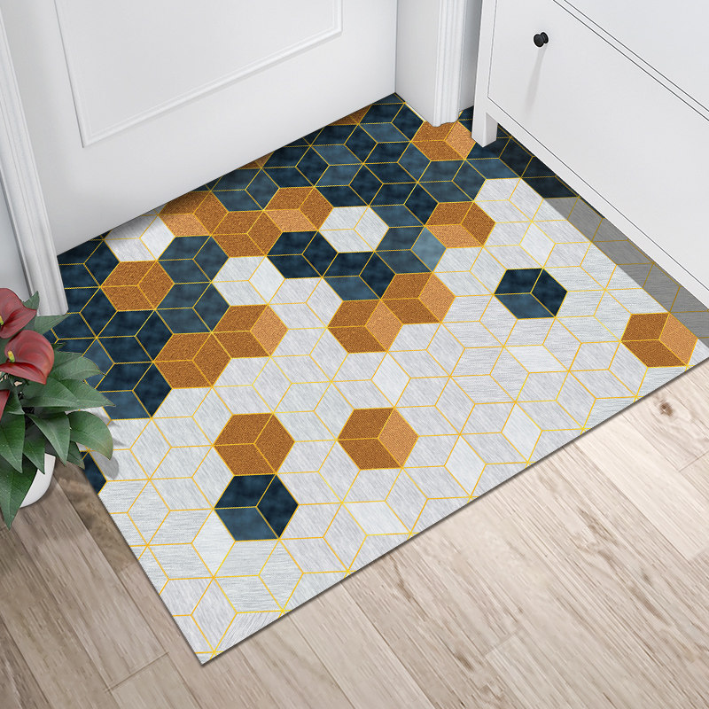 Mat floor mat door mat home door waterproof wipe-free light luxury porch mat can be cut into the door mat
