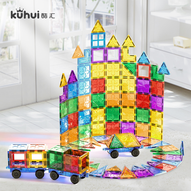 Colour Window Magnetic Sheet Children Building Blocks Toys Christmas Presents Male Girl Magnetic Magnet I INTELLECTUAL Brain Assembly-Taobao