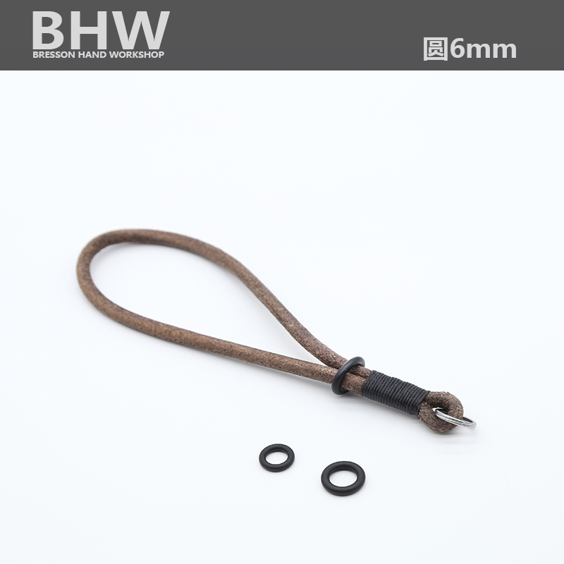 BHW new 6mm yak leather frosted face camera wrist micro single eye camera hand rope retro custom cow leather camera wrists