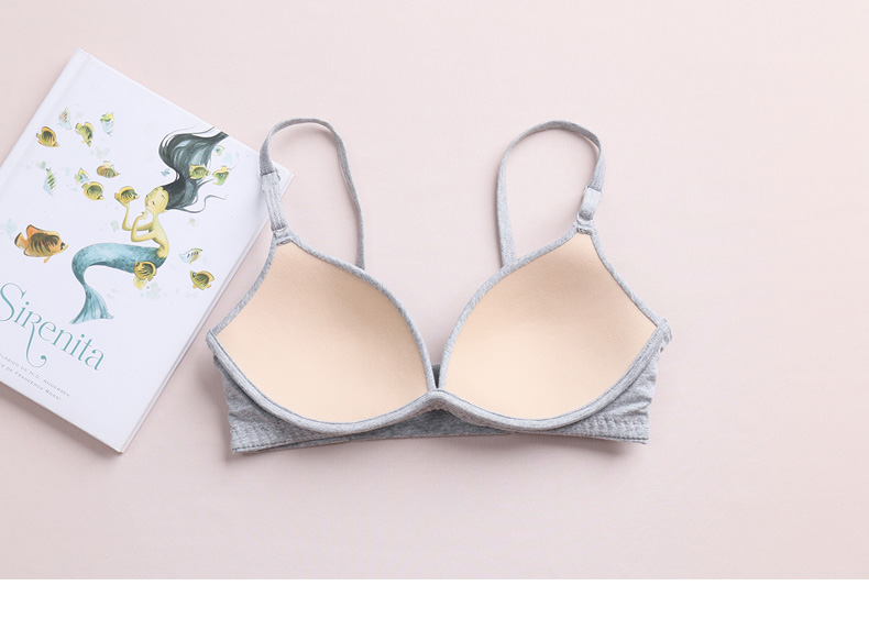 Không có vòng thép cô gái tam giác cốc cup áo ngực một mảnh đồ lót cotton mỏng dây đeo quấn ngực ống hàng đầu - Ống áo ngực bra