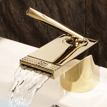 All copper hot and cold basin faucet single hole toilet wash basin basin faucet waterfall faucet bathroom