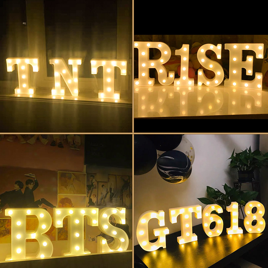 Star Names Letter Light Card Fans fans should put up BTS TNT R1SE JAY
