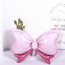 Butterfly Knot Aluminum Foil Balloon Big Girl Birthday Arrangement Aluminum Film Balloon Birthday Party Decorative Balloons