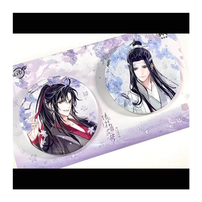 魔道祖师吧唧魏无羡蓝忘机周边同人谷子陵游花梦系列徽章忘羡吧唧_游戏_