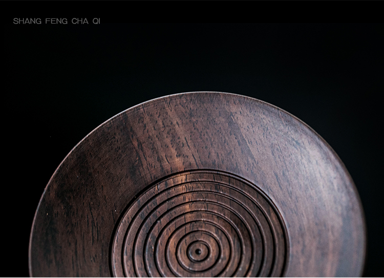 Feng ebony teacup pad on a combination of solid wood, the set of coasters saucer insulation pad tea tea accessories