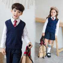 Kindergarten garden clothes spring and autumn cotton English sweater coat shirt back childrens class uniforms primary school uniforms