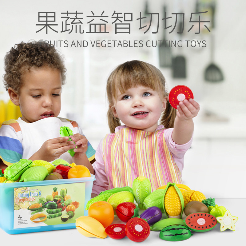 Children Cut Fruit Toys Baby Dress Home Wine Cooking Kitchen Vegetables Chechele Suit Boy Girl Chiche