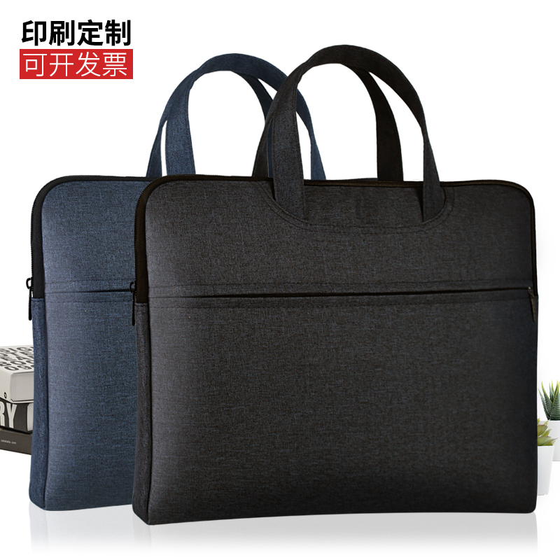 Built up 601 canvas kit Laced Double briefcase Conference Government Thickened Business Briefcase BRIEFCASE BAGS LADY HANDBAG BLACK CUSTOMIZED PRINT LOGO