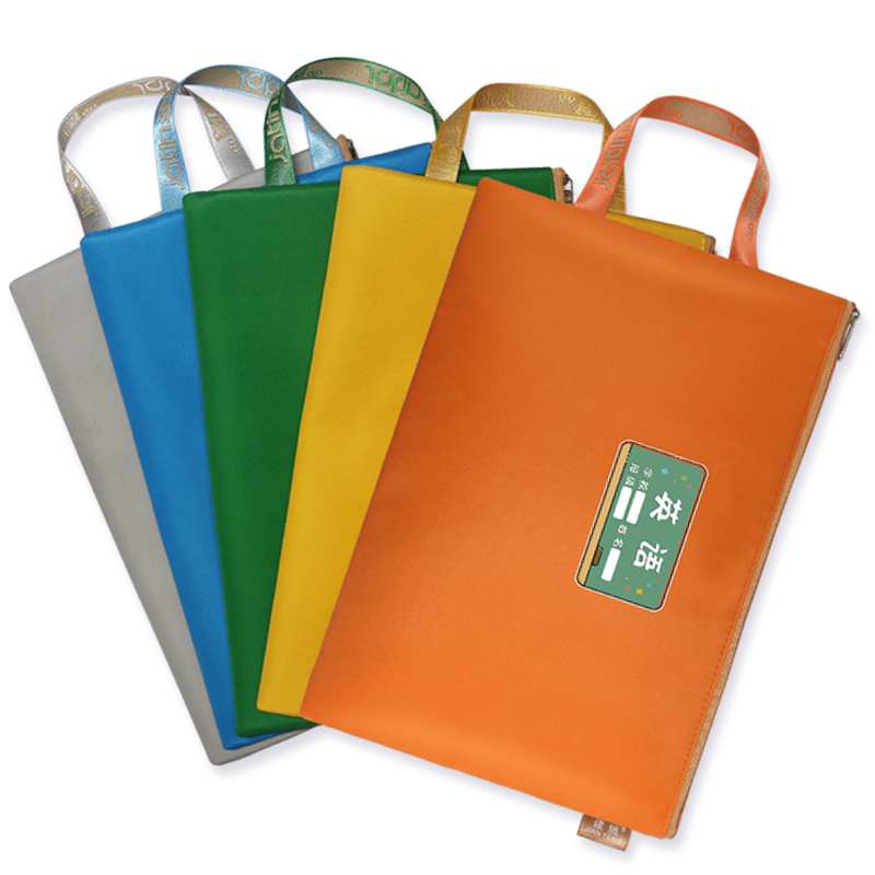 Construction of a 820 subject classification paper bag Laced Canvas A4 Elementary School Students With Large Capacity Exam Paper Bag Cashier Bag Book Bag Paper Bag Thickened Green